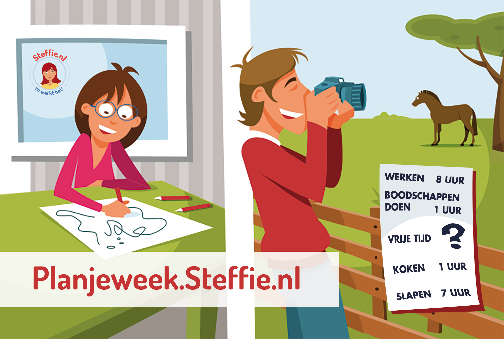  Je kan een plan maken voor één dag of voor de hele week. Steffie legt uit hoe je dat doet!